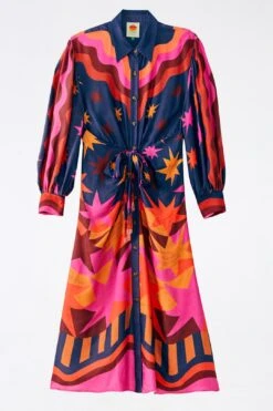 Farm Rio Graphic Scarves Lenzing™ Ecovero™ Viscose Midi Dress 13 Farm Rio Graphic Scarves Lenzing™ Ecovero™ Viscose Midi Dress -Farm Rio Store 304157 06