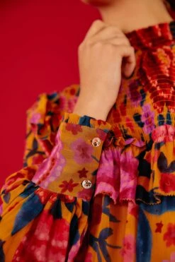 Farm Rio Yellow Floral Dream Blouse -Farm Rio Store 304566 04 1