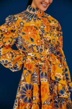 Farm Rio Yellow Pineapple Flowers Mini Dress -Farm Rio Store 304585 03