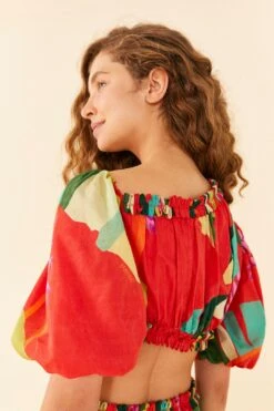 Farm Rio Red Heliconia Mini Dress -Farm Rio Store 305261 03