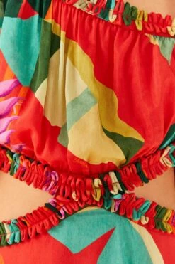 Farm Rio Red Heliconia Mini Dress -Farm Rio Store 305261 05