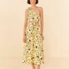 Farm Rio Yellow Bossa Banana Knot Midi Dress 2 Farm Rio Yellow Bossa Banana Knot Midi Dress -Farm Rio Store 305266 02