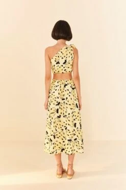 Farm Rio Yellow Bossa Banana Knot Midi Dress 9 Farm Rio Yellow Bossa Banana Knot Midi Dress -Farm Rio Store 305266 04