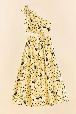 Farm Rio Yellow Bossa Banana Knot Midi Dress 11 Farm Rio Yellow Bossa Banana Knot Midi Dress -Farm Rio Store 305266 06