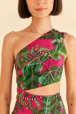 Farm Rio Pink Leaves Mini Dress -Farm Rio Store 305273 05 3e9d345f cfa8 4a5b b373 3f7e31bc9f29