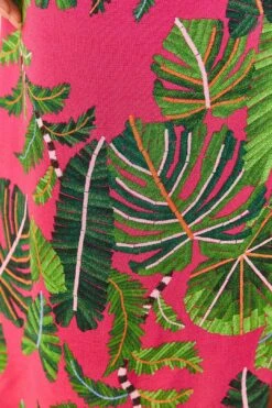 Farm Rio Pink Leaves Midi Dress 10 Farm Rio Pink Leaves Midi Dress -Farm Rio Store 305298 04