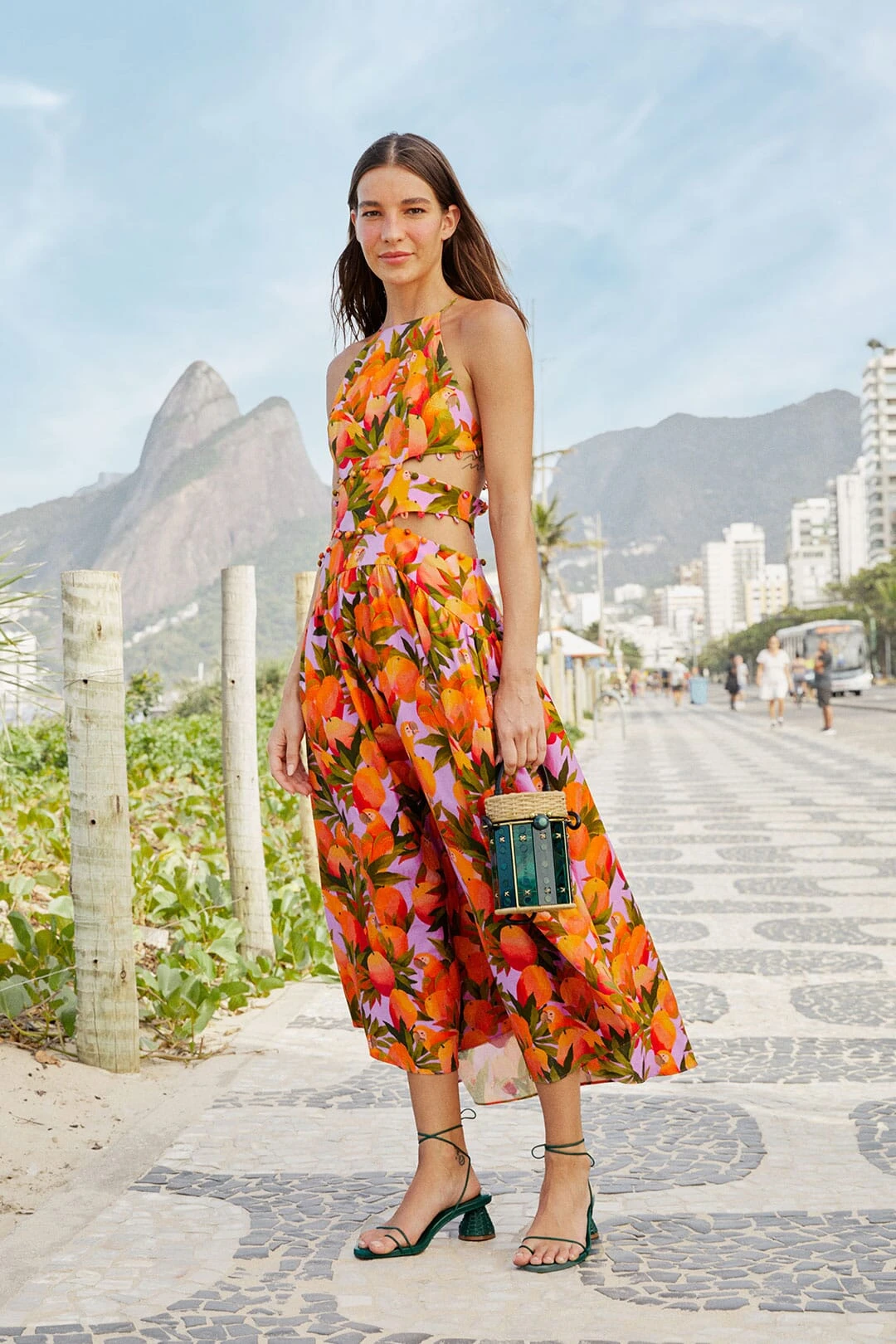 Farm Rio Lilac Mango Macaws Midi Dress 3 Farm Rio Lilac Mango Macaws Midi Dress