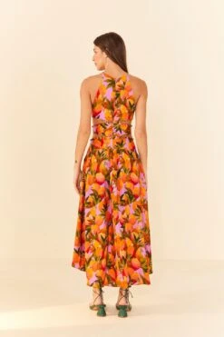 Farm Rio Lilac Mango Macaws Midi Dress 10 Farm Rio Lilac Mango Macaws Midi Dress -Farm Rio Store 305347 03