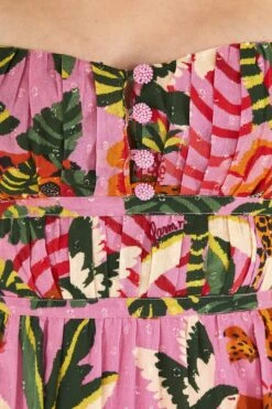 Pink Leopard Forest Midi Dress 12 Pink Leopard Forest Midi Dress -Farm Rio Store 305796 05