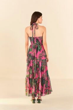 Pink Leaves Cut Out Maxi Dress 13 Pink Leaves Cut Out Maxi Dress -Farm Rio Store 305799 05 1