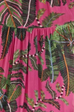Pink Leaves Cut Out Maxi Dress 14 Pink Leaves Cut Out Maxi Dress -Farm Rio Store 305799 06