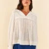 Farm Rio Off-White 3D Flowers Blouse 1 Farm Rio Off-White 3D Flowers Blouse -Farm Rio Store 306074 01