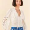Farm Rio Off-White Lace Blouse -Farm Rio Store 306081 01