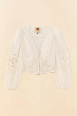 Farm Rio Off-White Lace Blouse 11 Farm Rio Off-White Lace Blouse -Farm Rio Store 306081 06