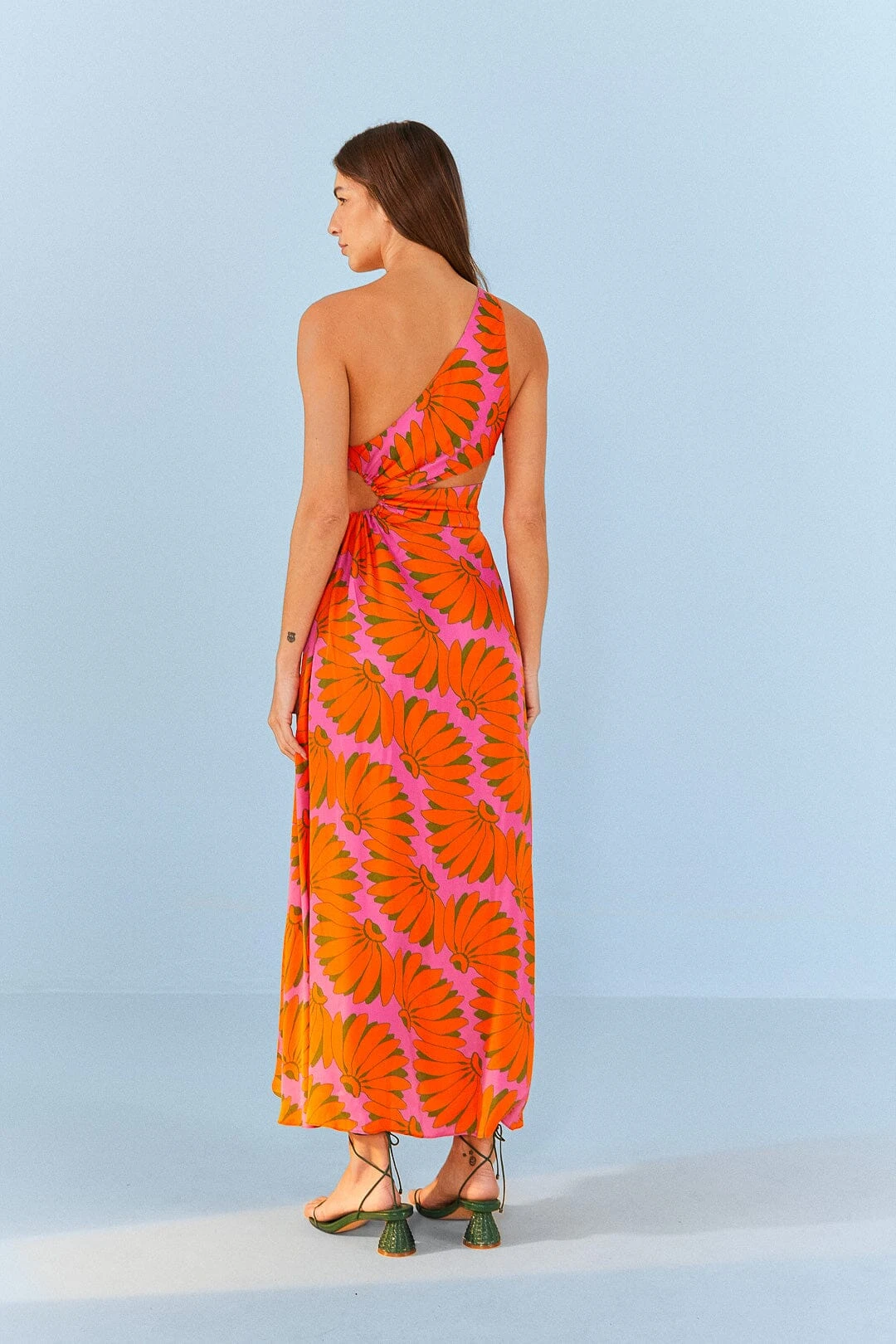 Farm Rio Pink CopacabanaLenzing™ Ecovero™ Viscose Cut Out Midi Dress 6 Farm Rio Pink CopacabanaLenzing™ Ecovero™ Viscose Cut Out Midi Dress - Image 4