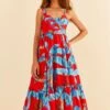 Farm Rio Red Sweet Jungle Midi Dress -Farm Rio Store 306090 01