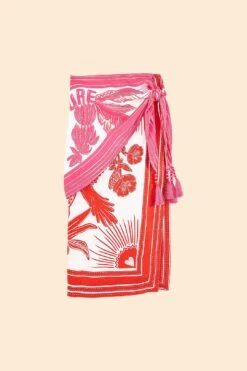 Farm Rio Tropical Dream Lenzing™ Ecovero™ ViscoseMidi Skirt -Farm Rio Store 306099 05