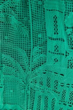 Farm Rio Green Morada Boa Guipure Dress -Farm Rio Store 306101 05