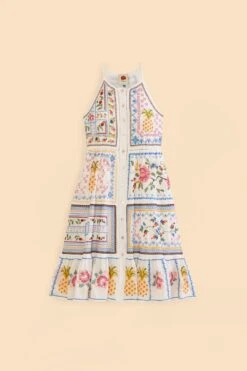 Farm Rio Grandma Gift Embroidered Midi Dress 13 Farm Rio Grandma Gift Embroidered Midi Dress -Farm Rio Store 306112 06