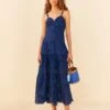 Deep Blue Palm Tree Richelieu Midi Dress 2 Deep Blue Palm Tree Richelieu Midi Dress -Farm Rio Store 306122 01