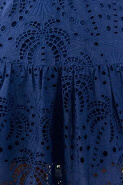 Deep Blue Palm Tree Richelieu Midi Dress -Farm Rio Store 306122 05