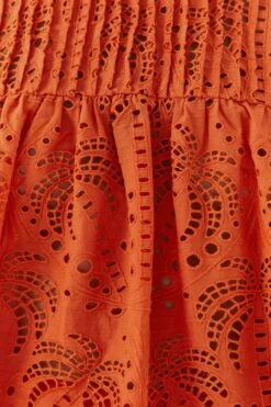 Farm Rio Orange Palm Tree Richelieu Blouse 12 Farm Rio Orange Palm Tree Richelieu Blouse -Farm Rio Store 306123 05