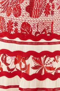 Farm Rio Off-White Rio Tiles Midi Skirt -Farm Rio Store 306126 04