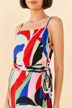 Farm Rio Colorful Monstera Mini Dress -Farm Rio Store 306137 02