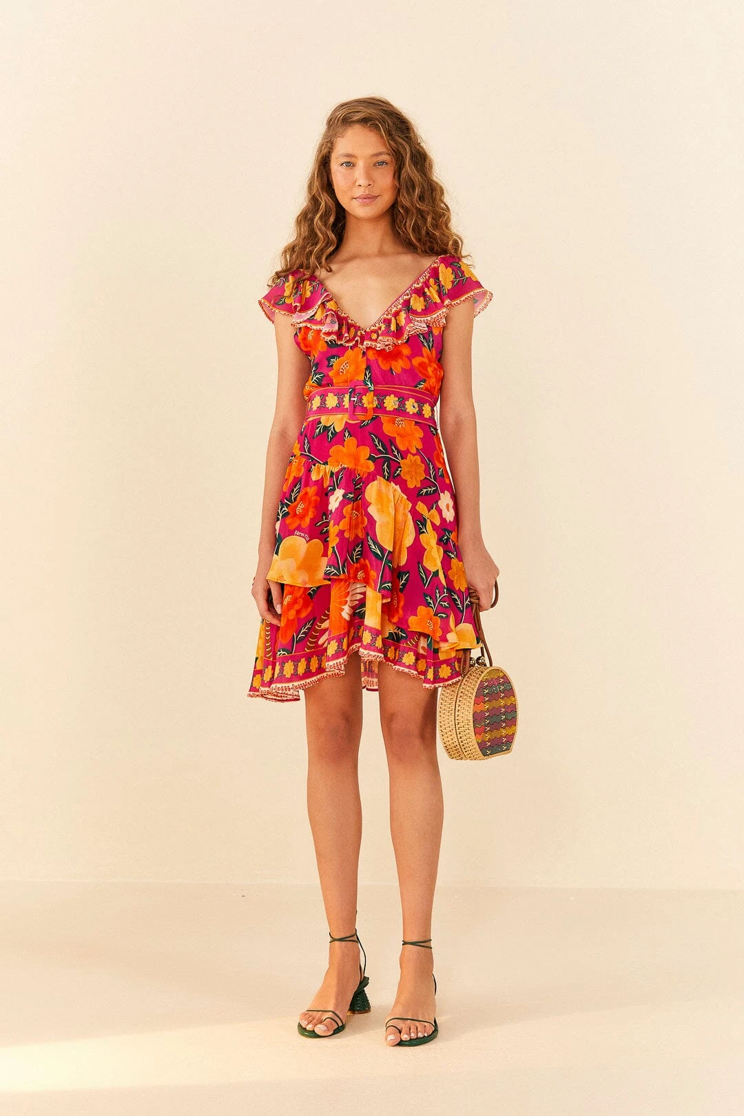 Farm Rio Pink Flowers Tapestry Mini Dress 4 Farm Rio Pink Flowers Tapestry Mini Dress - Image 2