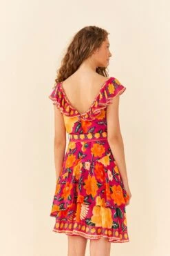 Farm Rio Pink Flowers Tapestry Mini Dress 11 Farm Rio Pink Flowers Tapestry Mini Dress -Farm Rio Store 306144 04