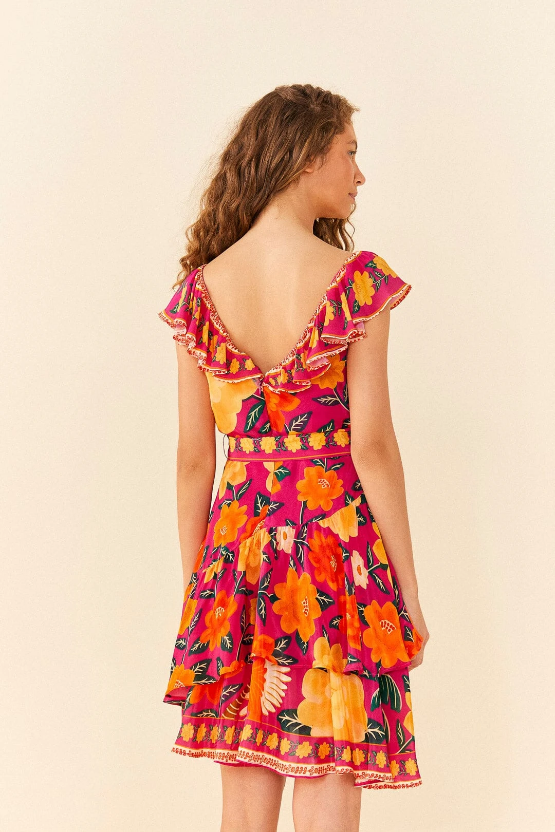 Farm Rio Pink Flowers Tapestry Mini Dress 6 Farm Rio Pink Flowers Tapestry Mini Dress - Image 4