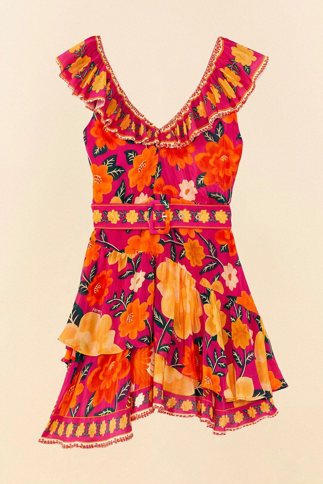 Farm Rio Pink Flowers Tapestry Mini Dress 8 Farm Rio Pink Flowers Tapestry Mini Dress - Image 6