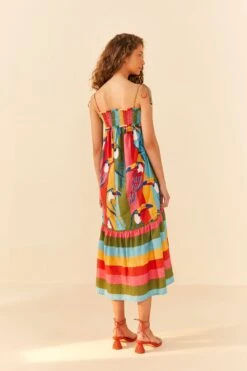 Farm Rio Wonderful Toucans Organic Cotton Midi Dress -Farm Rio Store 306145 04