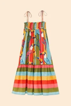 Farm Rio Wonderful Toucans Organic Cotton Midi Dress -Farm Rio Store 306145 06