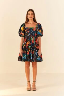 Farm Rio Zodiac Organic Cotton Mini Dress -Farm Rio Store 306150 04