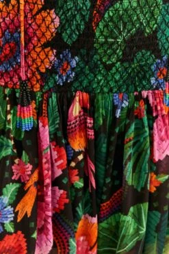 Farm Rio Black Blooming Garden Mini Dress 11 Farm Rio Black Blooming Garden Mini Dress -Farm Rio Store 306153 05