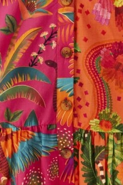 Farm Rio Mixed Warm Prints Organic Cotton Mini Dress -Farm Rio Store 306155 05