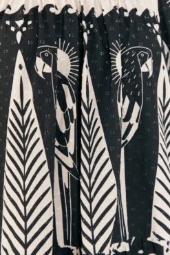 Farm Rio Black Macaw Elegance Long Sleeve Mini Dress -Farm Rio Store 306159 06