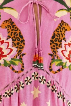 Farm Rio Pink Leopard Forest Mini Dress -Farm Rio Store 306160 06
