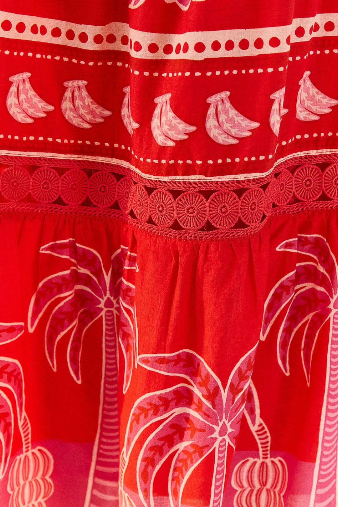 Farm Rio Red Summer Sunrise Midi Dress 7 Farm Rio Red Summer Sunrise Midi Dress - Image 5