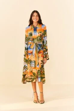 Farm Rio Carioca Lenzing™ Ecovero™ Viscose Midi Dress -Farm Rio Store 306194 04