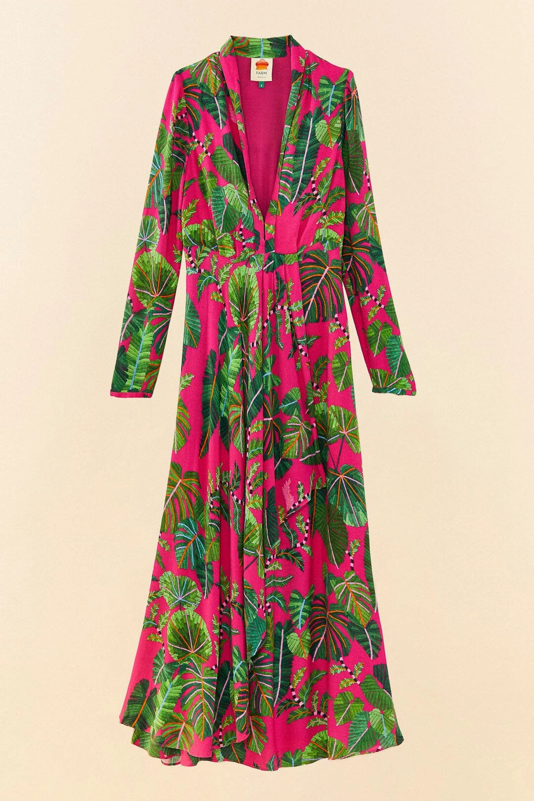 Farm Rio Pink Leaves Maxi Dress 8 Farm Rio Pink Leaves Maxi Dress - Image 6