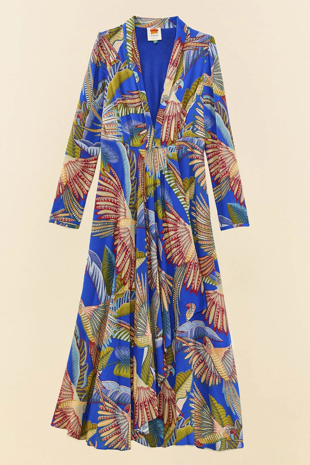 Farm Rio Blue Macaw Flight Maxi Dress 7 Farm Rio Blue Macaw Flight Maxi Dress - Image 5