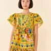 Farm Rio Yellow Summer Garden Blouse -Farm Rio Store 306228 01