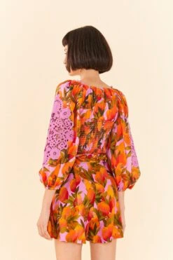 Farm Rio Lilac Mango Macaws Blouse -Farm Rio Store 306230 04