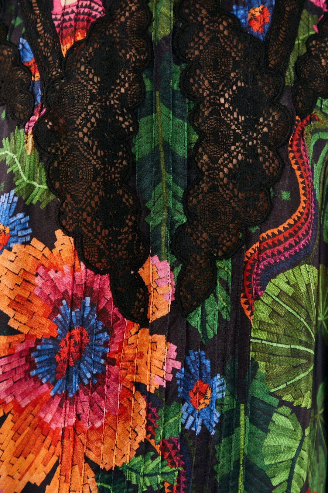 Farm Rio Black Blooming Garden Blouse 7 Farm Rio Black Blooming Garden Blouse - Image 5