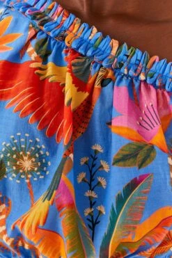 Farm Rio Blue Macaw Party Blouse 12 Farm Rio Blue Macaw Party Blouse -Farm Rio Store 306238 05