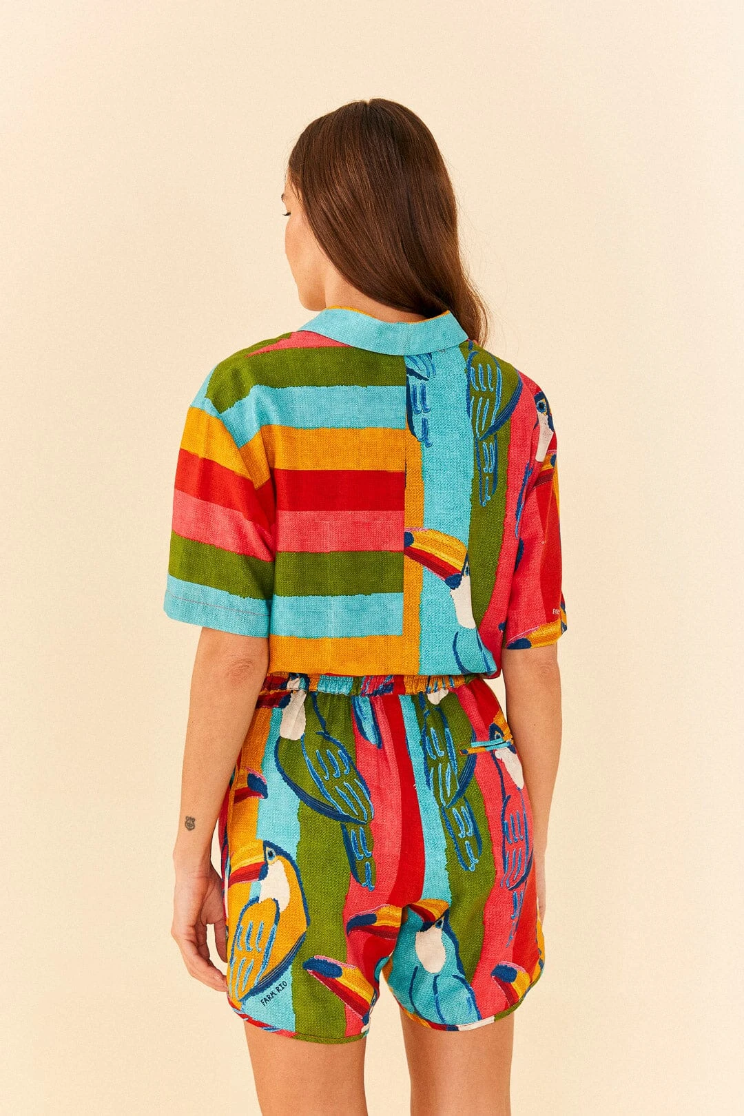 Farm Rio Wonderful Toucans Unisex Shorts 5 Farm Rio Wonderful Toucans Unisex Shorts - Image 3