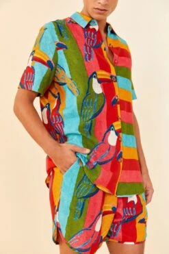 Farm Rio Wonderful Toucans Unisex Shorts 14 Farm Rio Wonderful Toucans Unisex Shorts -Farm Rio Store 306244 04