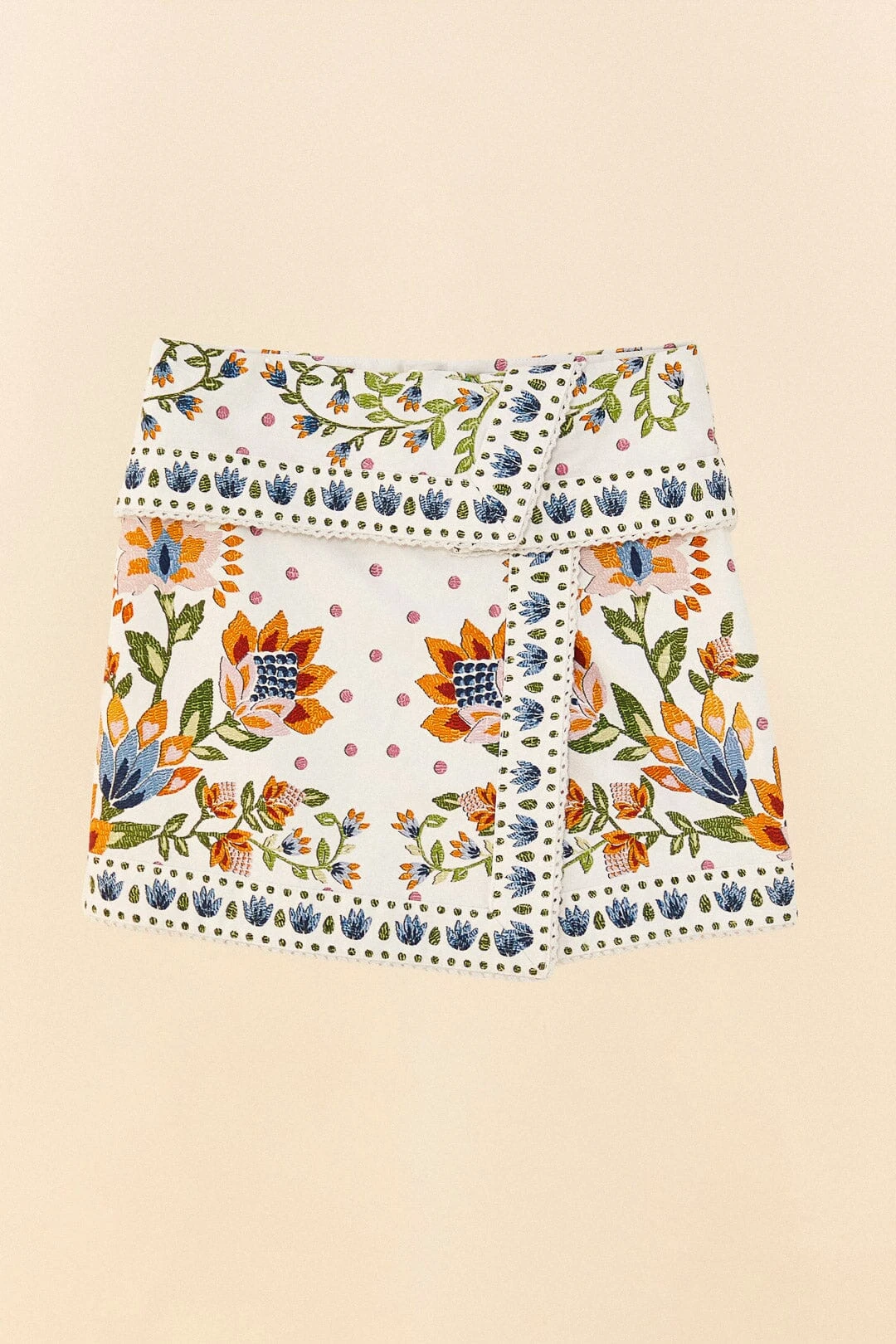 Farm Rio White Summer Garden Mini Skirt 7 Farm Rio White Summer Garden Mini Skirt - Image 5